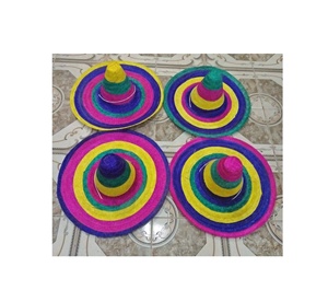 Manufacture Bulk Party Mexican Straw Hat 35 / 50cm Spanish Straw <b>Sombrero</b> Fiesta Fancy Dress Halloween Ready to Ship - Product Image 4