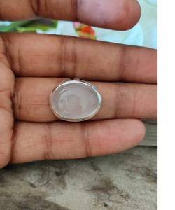 Handmade Rose Quartz <b>Ring</b> in 925 Sterling Silver Boho <b>Statement</b> Jewelry Romantic Gift <b>for</b> <b>Women</b> - Product Image 1