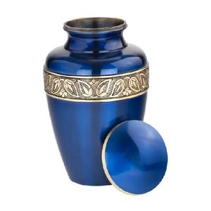 Urnas para mascotas de latón macizo de estilo americano de alta calidad con encantador acabado de Peltre y diseño de marmoleado urnas de cremación de Metal para mascotas - Product Image 2