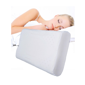 Vente en gros ODM OEM Oreiller en latex naturel Coussins de couleur blanche unie pour le sommeil Bon pour le soutien du cou Prix bon marché - Product Image 1