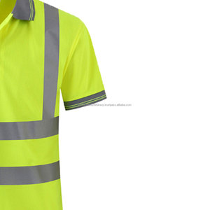 Safety Workwear Reflective Clothing <b>Tshirt</b> <b>Cheap</b> Safety Reflective Polo Shirts Work Wear Polo Shirts Men Quick High Visibility - Product Image 3