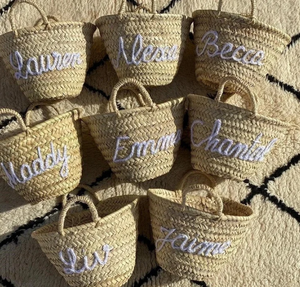 Cadeau d'enseignant personnalisé-panier de paille pour le personnel fête sac de corde de papier tissé Crochet macramé sacs de plage directement de Supp indien - Product Image 2