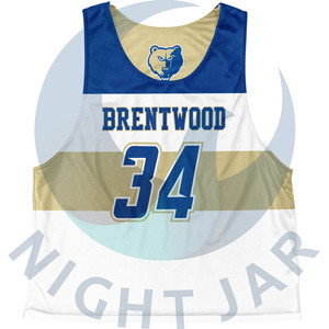 Maillots de lacrosse réversibles personnalisés de haute qualité en gros, gilets de sport OEM 100 % polyester légers et respirants - Product Image 1