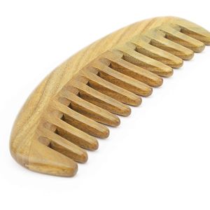 Peigne en bois artisanal éco-responsable HC-1354 de Almost Craft, finition naturelle décorative pour le coiffage, fabriqué en Inde - Product Image 3