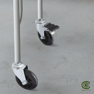 Rouleau de roue pivotant en polypropylène en acier PU noir de 100mm 1/2 "roues pivotantes à tige - Product Image 5