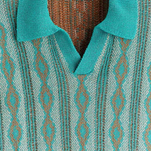 Tricots d'hiver respirants pour hommes imprimés de logo personnalisé Tendance 100% coton ODM approvisionnement tricoté pour pull polo - Product Image 5