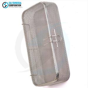 Panier en maille fine avec couvercle en acier inoxydable, panier de rangement médical manuel réutilisable pour la stérilisation des instruments chirurgicaux - Product Image 4