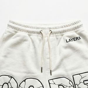 Shorts Bermuda en Coton Épais Personnalisés pour Femmes Logo Streetwear Déchiré Coupe Classique Taille Élastique Taille Haute Écologique - Product Image 3