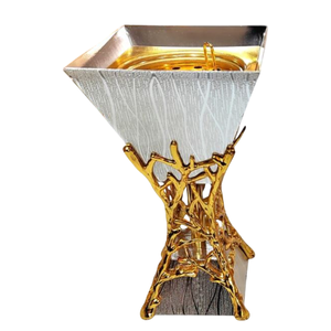 Soporte de incienso de Metal plateado de calidad de lujo, diseñador único, Bakhoor quemador, organizador de fragancia, venta al por mayor, difusor de cafés de Hotel - Product Image 5
