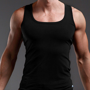 Débardeurs musculaires pour hommes en coton sans manches, débardeur uni, sous-vêtements, col rond, vêtements de sport, débardeurs de musculation - Product Image 6