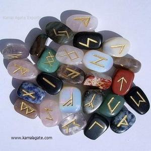 Cristal aîné Futhark gravé Runes Set améthyste Narmada rivière pierre semi-précieuse Runes pierres précieuses à vendre - Product Image 6