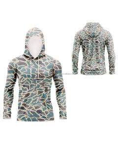 เสื้อและเสื้อท่อนบนสำหรับตกปลา ไซส์พลัส ผลิตจากผ้าสแปนเด็กซ์โพลีเอสเตอร์ กันน้ำ กันลม ต้านเชื้อแบคทีเรีย ป้องกันรังสียูวี พร้อมผ้าเนื้อหนัก 220 กรัม - Product Image 5