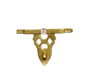 Brass Hasp & STAPLE an toàn Hasp với STAPLE Brass mạ, cửa Hasp, thân cây bằng gỗ phụ kiện phần cứng thân cây khóa chốt - Product Image 1