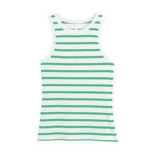 Débardeur rayé Muscle Fit à col rond fabriqué en usine pour hommes respirant en coton mince qualité améliorée vêtements en tricot imprimé personnalisé décontracté - Product Image 6