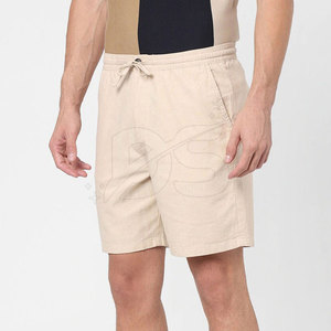 กางเกงขาสั้นผู้ชายแบรนด์ส่วนตัว ผ้าฝ้าย 100% สีพื้น สไตล์ลำลอง ระบายอากาศ แห้งเร็ว เป็นมิตรกับสิ่งแวดล้อม น้ำหนักเบา บริการ OEM ขั้นต่ำในการสั่งซื้อน้อย รุ่นล่าสุด - Product Image 2