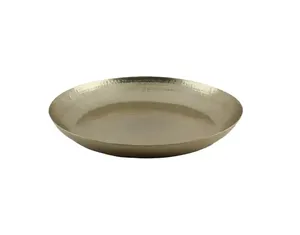 Plateau de service en métal de conception classique de nouveau look en aluminium plateau de service avec poignée pour l'utilisation de décor d'hôtel de mariage de dessus de table - Product Image 4