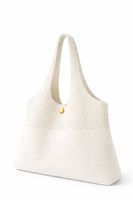 Bolso de Hombro Tejido Estilo Boho Chic para Mujer, Bolso de Mano Casual Hecho a Mano, de Ganchillo, para Playa, Verano, Gran Capacidad, Sin Forro, Elegante
