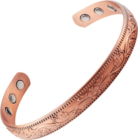 Tresse artisanale 99.99% pur cuivre magnétique contrôle du sang bracelets réglable minimaliste fil de cuivre Bracelets Pour Femme femmes