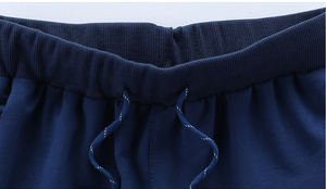 กางเกงขากว้างลำลองสำหรับผู้ชายกางเกงผ้าฝ้าย100% ปรับแต่งได้ตามต้องการมีแถบผ้าปะที่ทนทาน - Product Image 5