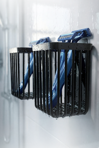 Simplehouseware - Contenedores de Almacenamiento de Pared, 21x14x8cm, Plástico, Rectangulares, Sin Perforaciones, Organizador para Baño y Juguetes, Diseño Clásico - Product Image 6