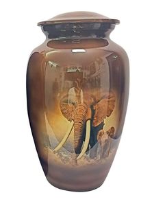 Urna de cremación de aluminio con bandera americana, urna laca transparente recubierta de esmalte, calidad prémium, las cenizas funerarias más vendidas - Product Image 5