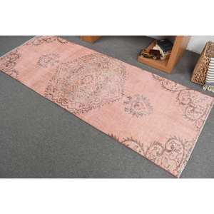 Vintage 29X76 ft rose turc laine tapis fait à la main classique grande surface Rectangle motif abstrait Latex pour couloir chambre décor - Product Image 4