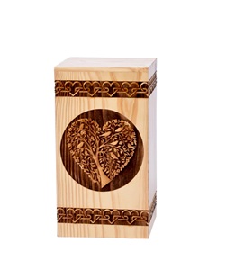 Rosewood Urn For Human Ashes - Tree Of Heart Wooden <b>Box</b> - Personalized Cremation Urn For Ashes Handcrafted <b>Large</b> Wooden - Product Image 1