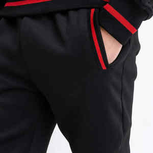 Conjunto Deportivo Casual de Talla Grande, Lavado Ácido, 100% Algodón, Cintura Elástica, Estampado Sólido, Transpirable, para Fútbol de Invierno, con Logotipo Personalizado - Product Image 3