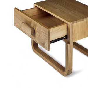 Armoire de chevet contemporaine moderne en bois massif Sungkai Tables de chevet en grain de bois naturel avec tiroirs de rangement pour intérieurs d'hôtels - Product Image 3