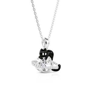 Collier pendentif raffiné Jeulia Petland personnalisé Chat Noir Planète avec pierre de naissance - Product Image 3