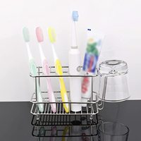 Porte-brosses à dents mural en acier inoxydable pour salle de bains, organisateur de brosses à dents en métal, distributeur de brosses à dents suspendues