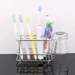 ที่แขวนแปรงสีฟันในห้องน้ำ,ที่เสียบแปรงสีฟันสแตนเลสแบบติดผนังที่จ่ายแปรงสีฟันแบบโลหะ - Product Image 5