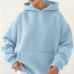 Sweat-shirts à capuche pour femmes, coupe ample, épaules tombantes, lavage à l'acide, logo personnalisé, sweat-shirt à capuche lavé à l'acide tendance pour femmes, vêtements professionnels - Product Image 1