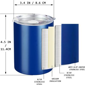 Grosir 20oz 3OZ 5oz sublimasi MINI kurus dinding ganda baja tahan karat 3oz tumbler lurus mini kaca pendek dengan tutup dan sedotan - Product Image 2