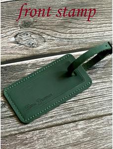 Etiquetas de equipaje de cuero Favor Boda Accesorios de grano completo Buff Equipaje Hombres Regalo para él 2017 - Product Image 6