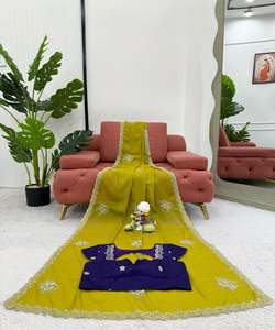 ผ้าส่าหรีสีดำสวยงามสำหรับผู้หญิงที่มีดีไซน์พิมพ์ลายแฟนซีและงานแต่งงานสุดพิเศษส่าหรี - Product Image 6