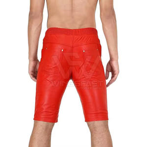 Pantalones cortos de cuero para hombre superventas de alta calidad Uso informal Diseño único Pantalones cortos de cuero para hombre a la venta - Product Image 2