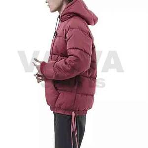 Chaqueta de burbuja de hombre elegante de calle alta personalizada diseño de logotipo frontal de invierno con cuello levantado de lona transpirable de gran tamaño - Product Image 6