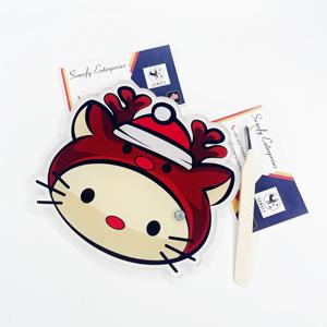 Azulejos de extensión de pestañas acrílicas Hello Kitty de Navidad personalizados logotipo sostenible de moda pequeño MOQ herramientas de pestañas de plástico - Product Image 4