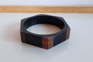 Anillo de Servilleta Moderno de Madera y Resina Azul, Perfecto para Decoración de Mesa, Recepciones, Comidas Festivas y Cenas Informales, de la India - Product Image 4