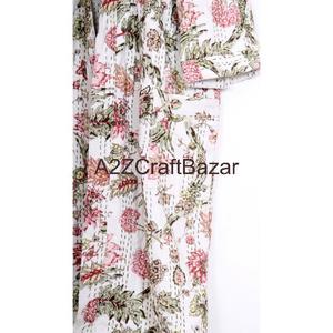 Nouvelle veste kimono en coton Kantha indienne tendance, fabriquée à la main, disponible en gros, robe kimono 100 % coton pur - Product Image 2