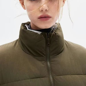 Custom Made <b>Packable</b> Waterproof Puffer <b>Jacket</b> for Men Women High Street Style Stand Collar Winter Coated Zipper Low Price - Product Image 2