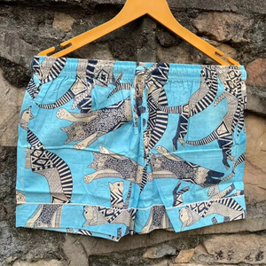 2025 Año Nuevo verano tejido de algodón orgánico Conjunto de pijama de vacaciones para mujer acogedor estampado Animal para mamá y niñas - Product Image 1