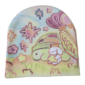 หมวกบีนนี่ Y2K ลายกราฟิกสั่งทำขั้นต่ำน้อย แบบยูนิเซ็กซ์ พิมพ์ลายแบบซับลิเมชั่นทั้งใบ พร้อมโลโก้ - Product Image 3