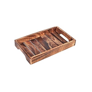 Elegante bandeja de madera para servir, forma Rectangular para hoteles, restaurantes, hogar, Cocina. Para aniversario, proveedor mayorista directo - Product Image 1