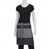 Seragam Restoran & Bar Kain Apron Unisex Satu Ukuran Pinggang Dapat Disesuaikan Logo Kustom Penggunaan Rumah Warna Biru Apron Kustom