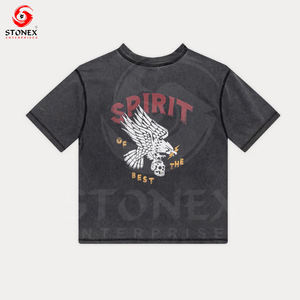 เสื้อยืดสำหรับผู้ชายเสื้อยืดผ้าฝ้ายลายกราฟิกขนาดใหญ่สีเรียบๆ - Product Image 1