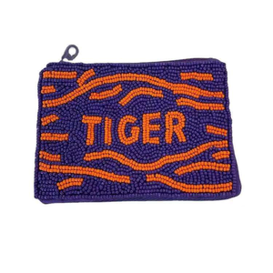 Petite pochette à monnaie perlée rose pour célébrations et événements - Product Image 3