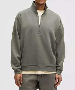 Sweat-shirt à capuche en molleton de coton avec poignets côtelés pour athleisure Apparel Bulk - Product Image 3