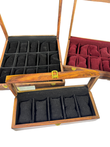 Boîte à montres en bois de sheesham avec vitrine en verre, cadeau d'art vintage solide pour hommes - Product Image 4